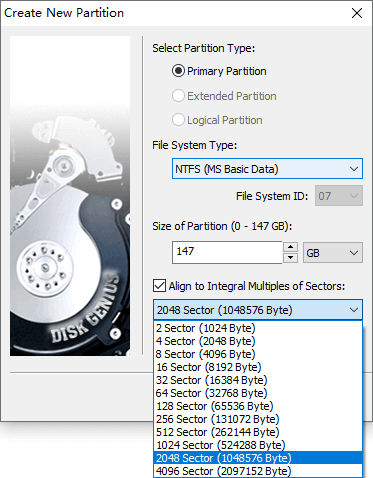 4K Partition Alignment