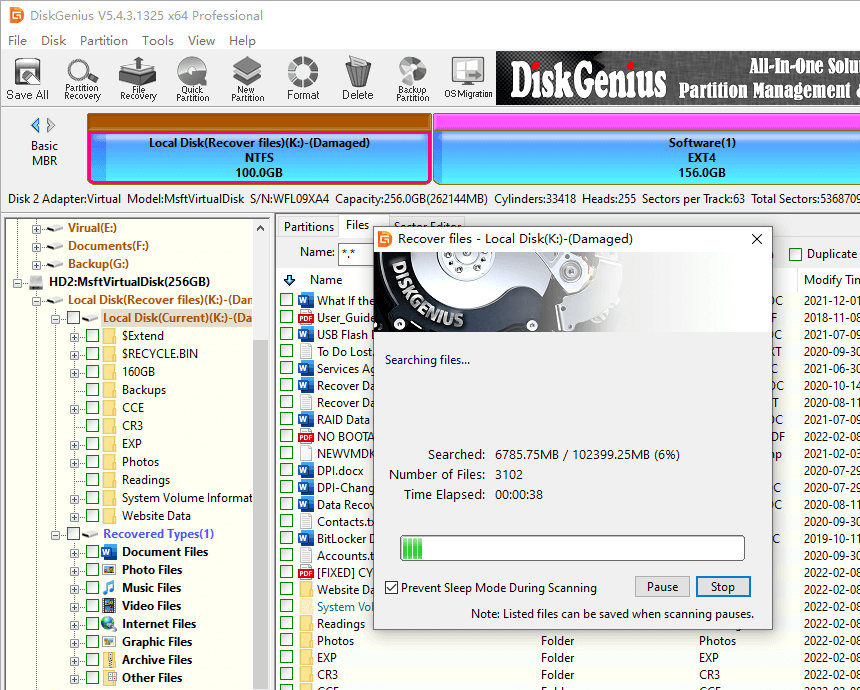 Corrupted hard drive recovery