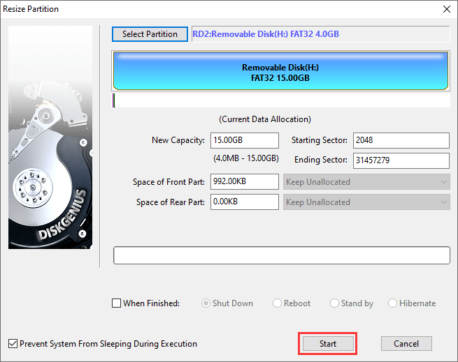 How to restore USB drive back to full capacity