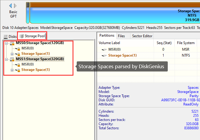 Operate Windows Storage Pool and Storage Space