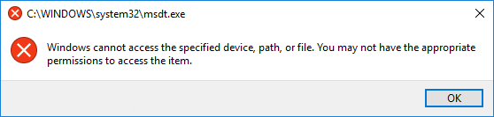 Windows Cannot Access the Specified Device Path or File