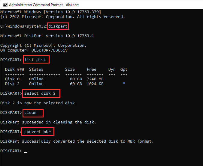 Windows cannot be installed to this disk